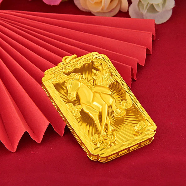 Gold Horse Pendant-ToShay.org