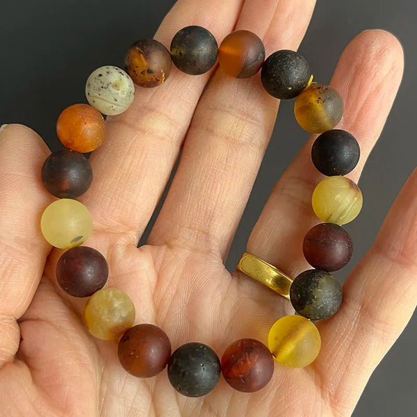 Yellow Amber Bead Bracelets-ToShay.org