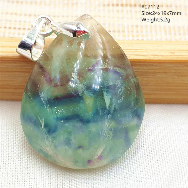 Green Feather Fluorite Pendant-ToShay.org