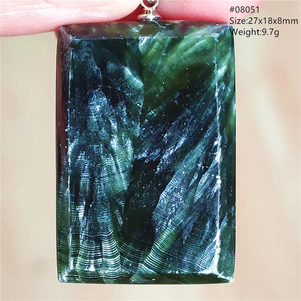 Green Seraphinite Pendant-ToShay.org