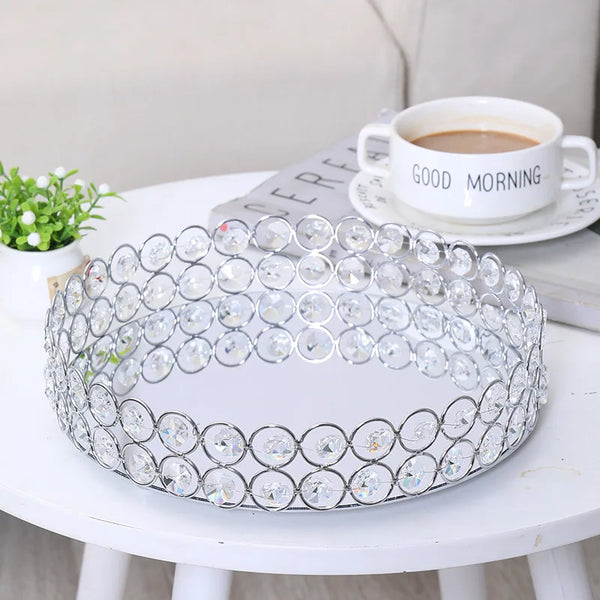 Crystal Bead Mirror Tray-ToShay.org