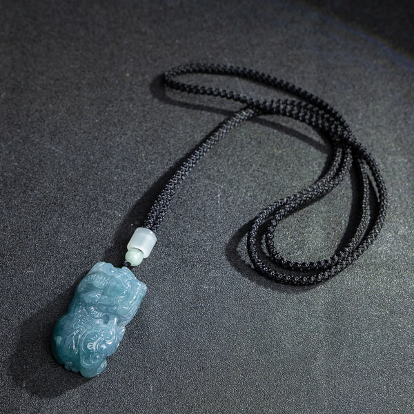 Blue Jade Pixiu Pendant-ToShay.org