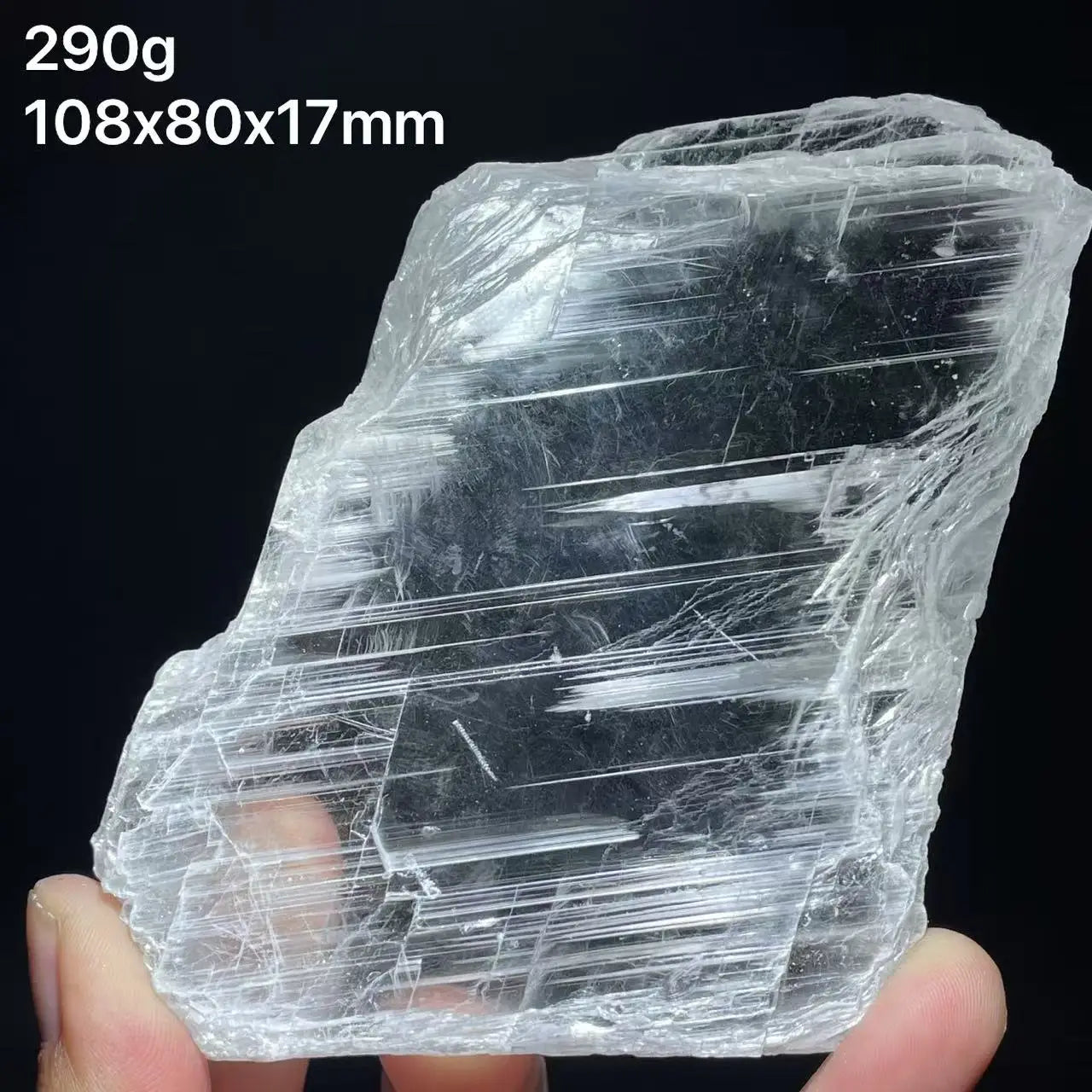 White Yellow Selenite Fluorescent Stone-ToShay.org