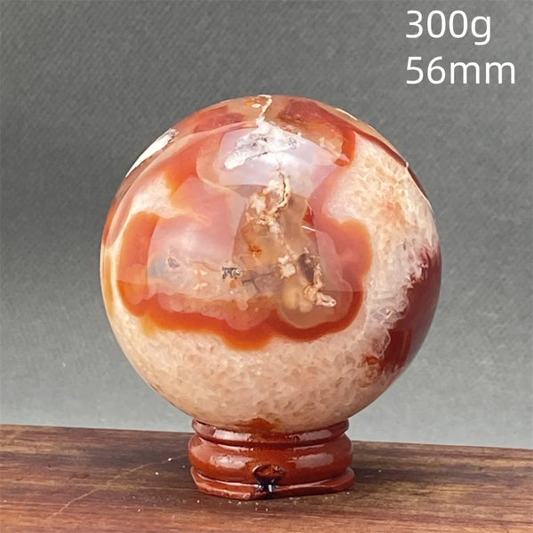 Red Cherry Blossom Agate Ball-ToShay.org