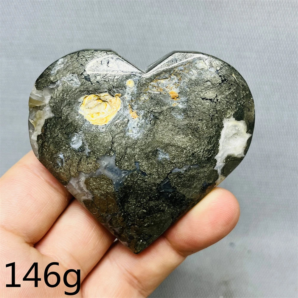 Green Agate Geode Heart-ToShay.org
