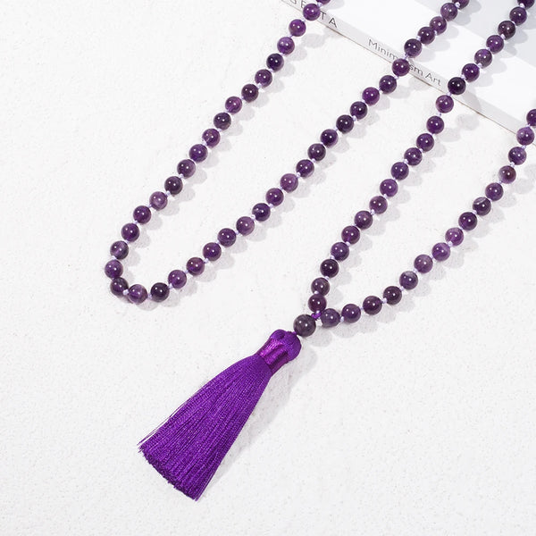 Purple Amethyst Bead Mala-ToShay.org