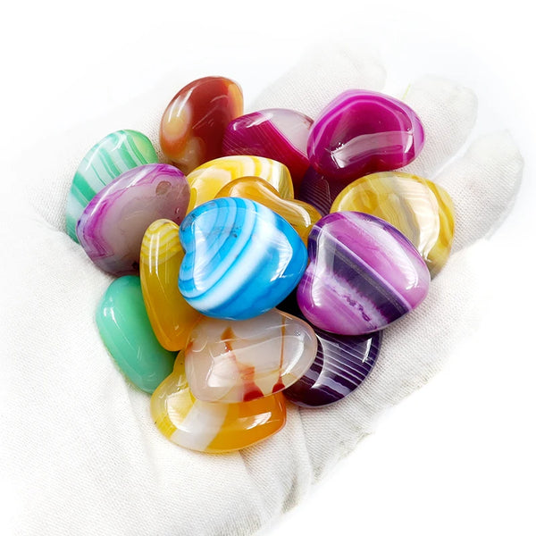 Mixed Stripe Agate Hearts-ToShay.org