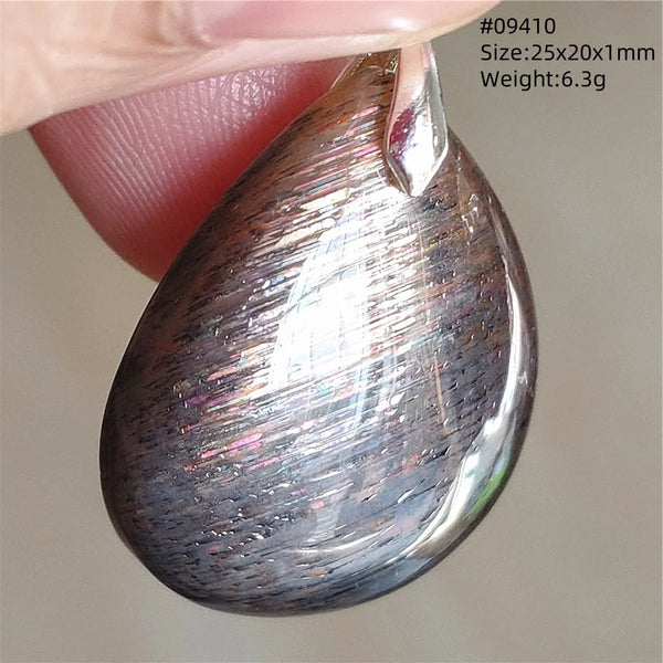 Black Moonstone Sunstone Pendant-ToShay.org