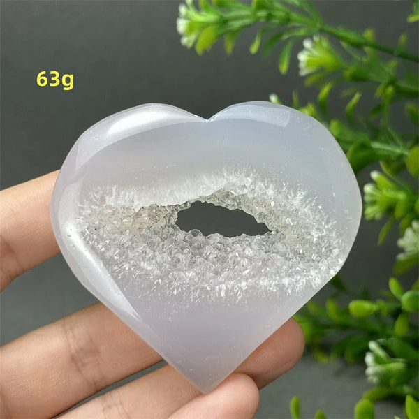 Grey Agate Geode Heart-ToShay.org