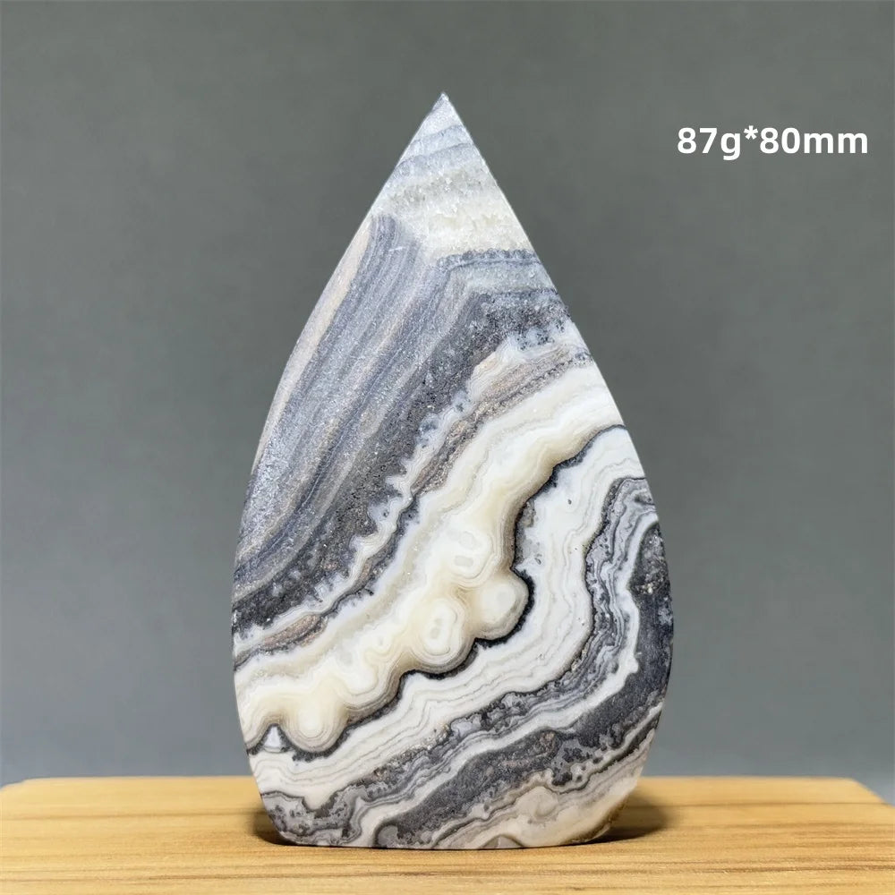 Grey Striped Agate Torch-ToShay.org