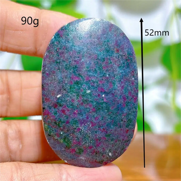 Red Ruby Zoisite Palm Stone-ToShay.org