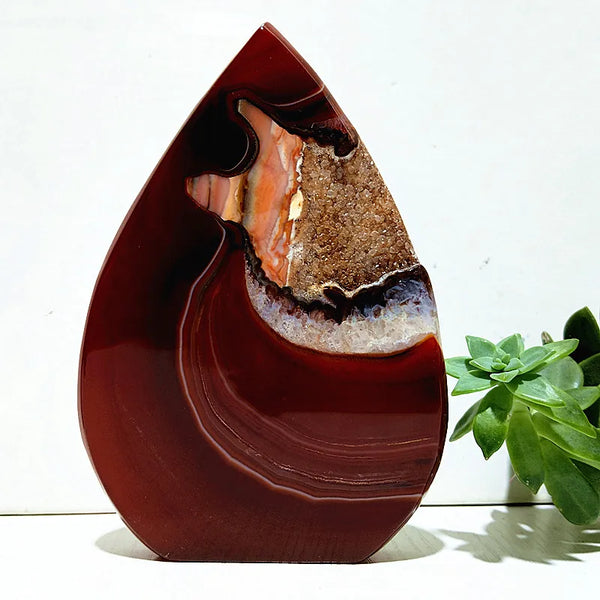 Red Agate Druzy Torch-ToShay.org