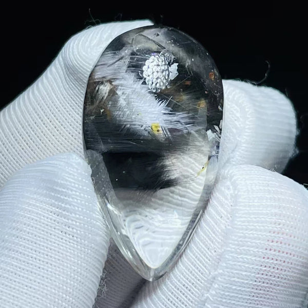 Black Rutilated Quartz Pendant-ToShay.org