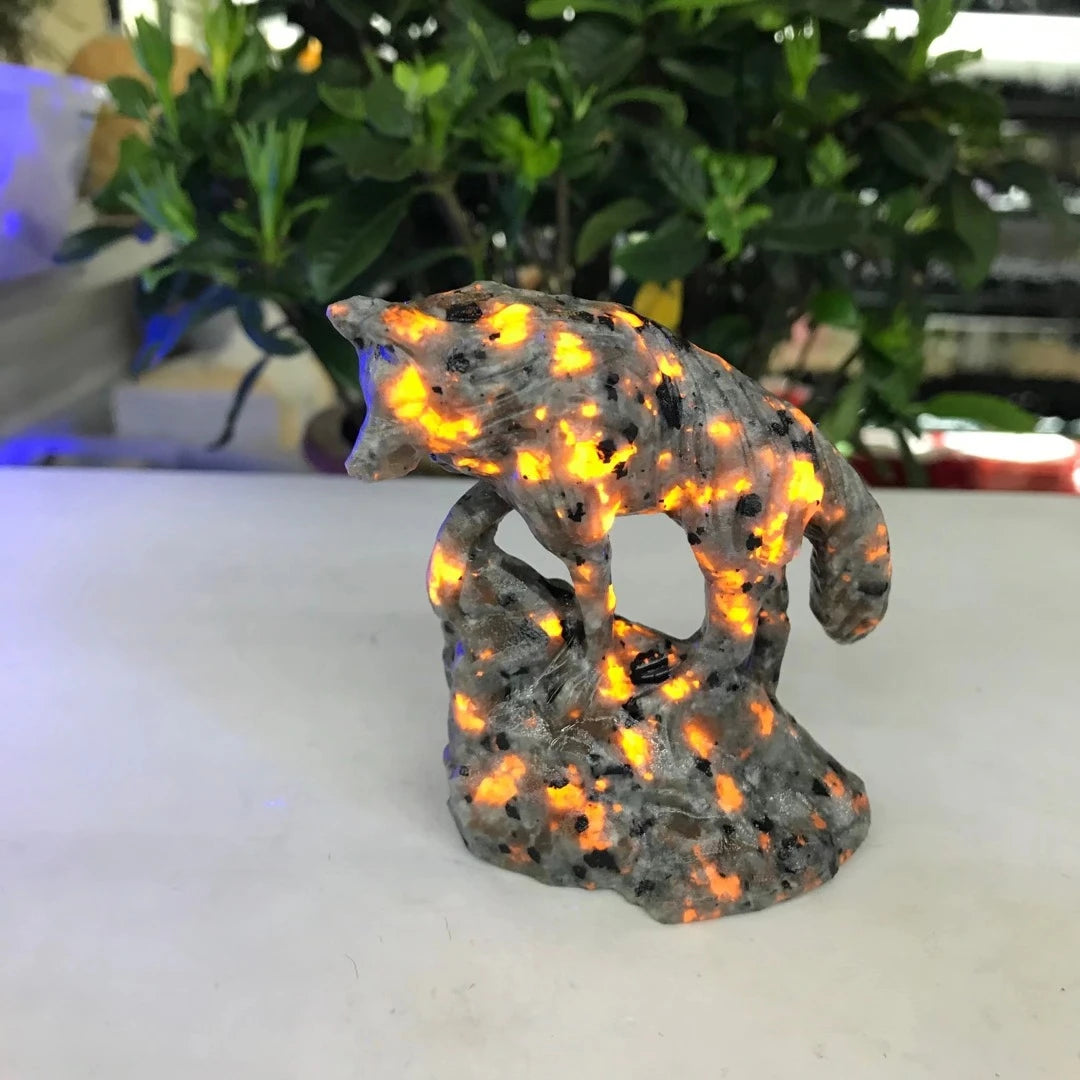 Grey Yooperlite Stone Wolf-ToShay.org