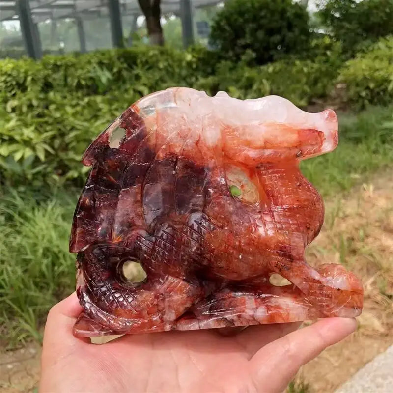 Red Fire Quartz Dragon-ToShay.org