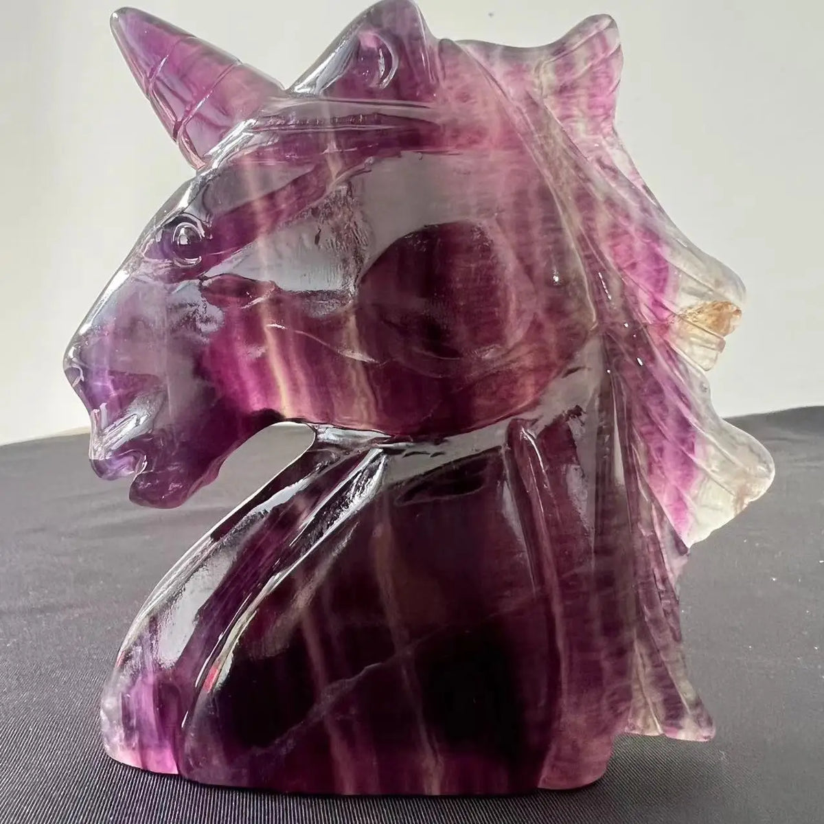 Purple Fluorite Unicorn Head-ToShay.org