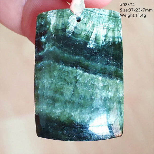Green Seraphinite Pendant-ToShay.org