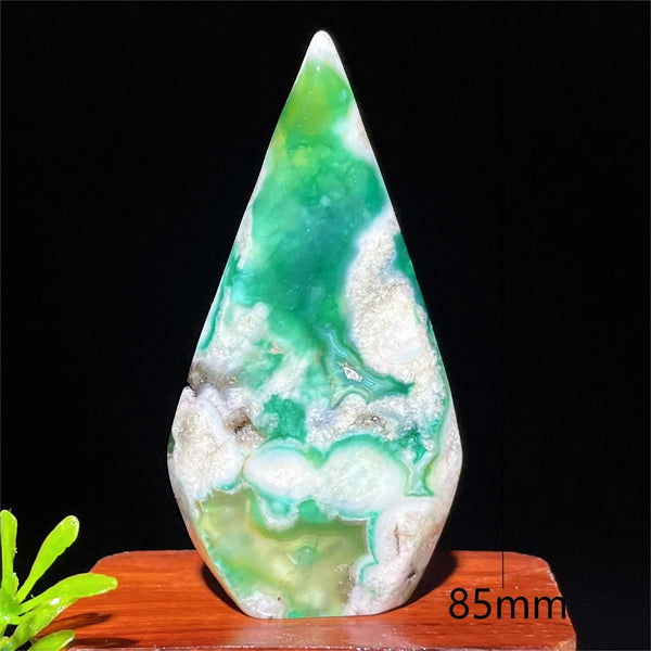 Green Flower Agate Flame-ToShay.org