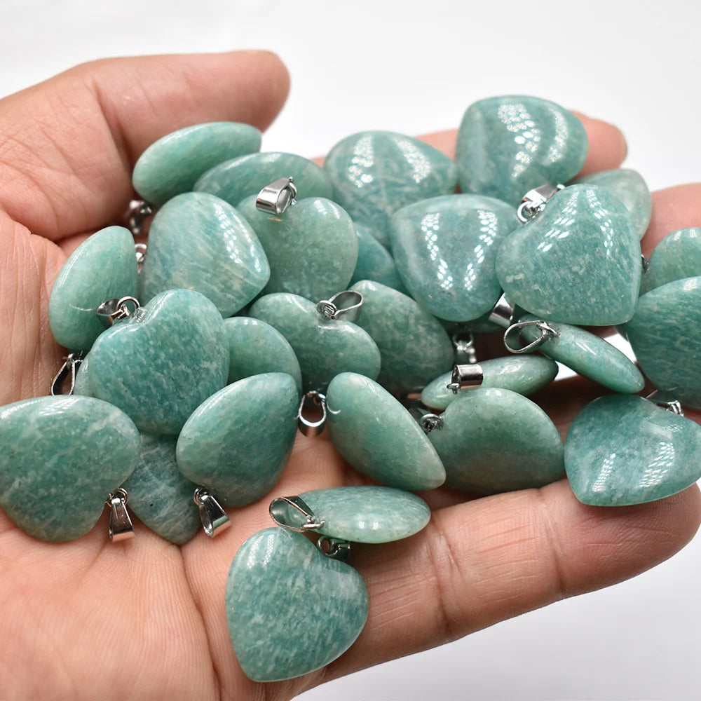 Mixed Crystal Heart Pendants-ToShay.org