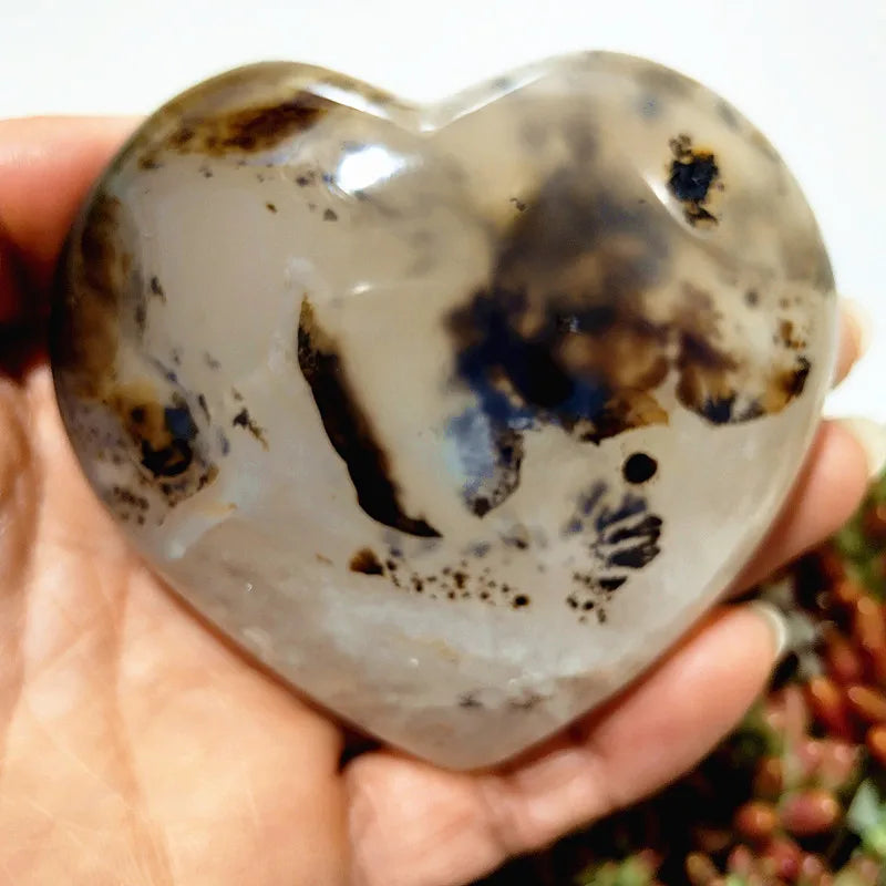 Yellow Moss Agate Heart-ToShay.org