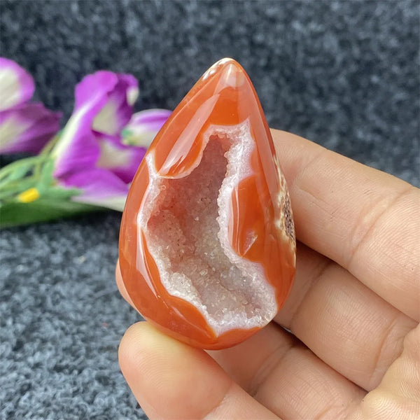 Red Agate Geode Crystal Egg-ToShay.org