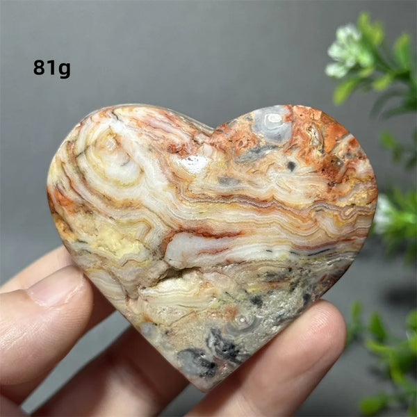 Yellow Crazy Agate Heart-ToShay.org