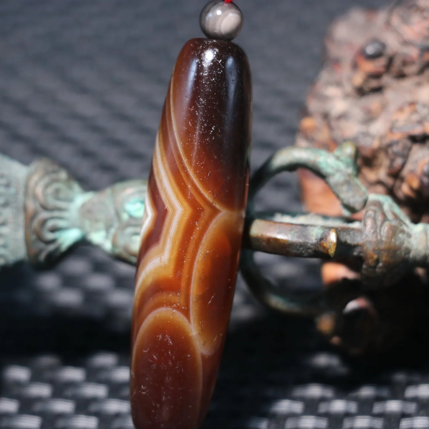 Tibetan Agate Dzi Bead-ToShay.org