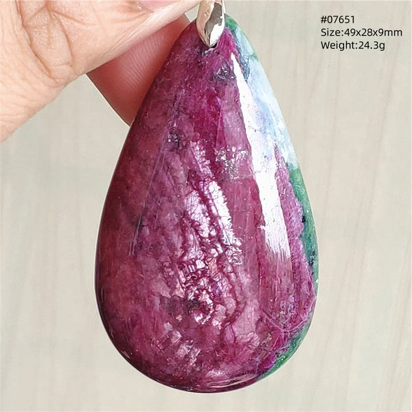Red Ruby Zoisite Pendant-ToShay.org