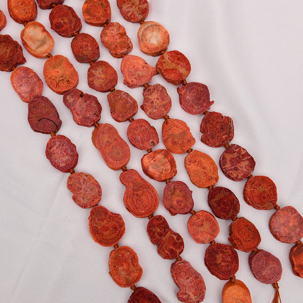 Orange Red Coral Beads-ToShay.org