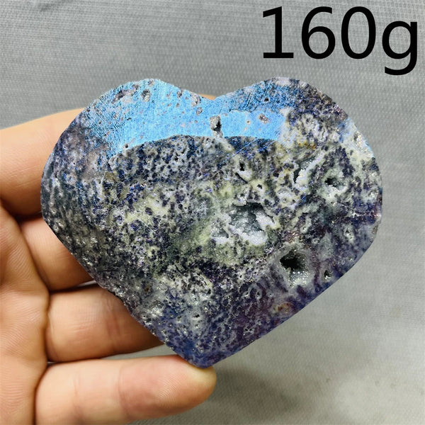 Purple Sphalerite Geode Heart-ToShay.org