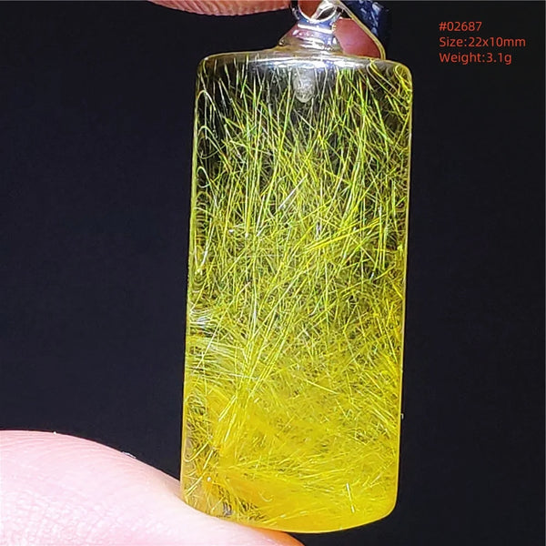 Gold Rutilated Quartz Pendant-ToShay.org