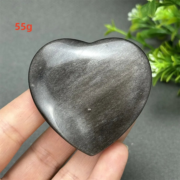Silver Obsidian Quartz Heart-ToShay.org