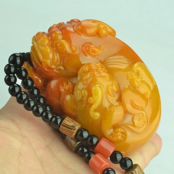 Yellow Jade Pixiu Pendant-ToShay.org