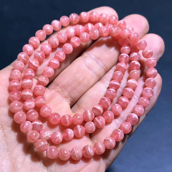 Pink Rose Rhodochrosite Bracelet-ToShay.org