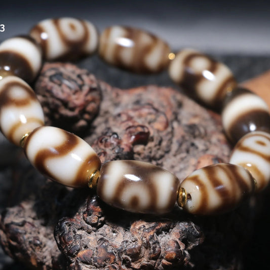 Tibetan Agate Dzi Bracelet-ToShay.org