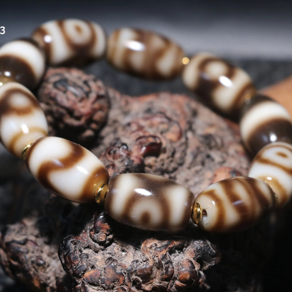 Tibetan Agate Dzi Bracelet-ToShay.org