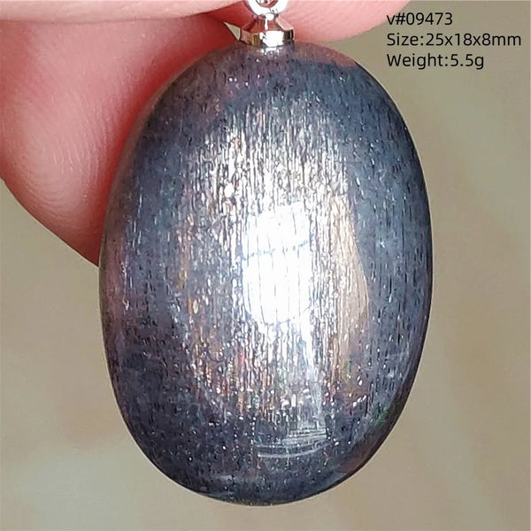 Black Sunstone Moonstone Pendant-ToShay.org