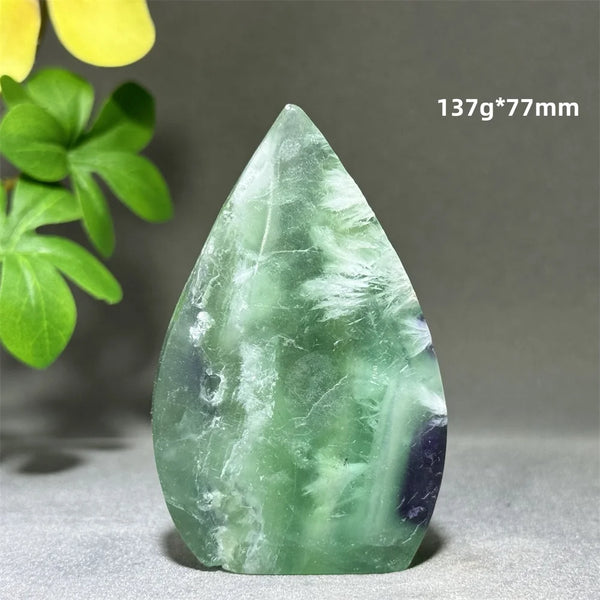 Green Feather Fluorite Torch-ToShay.org