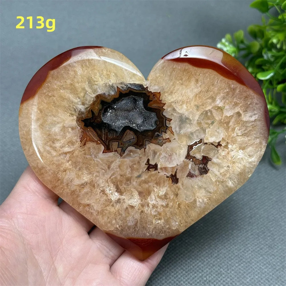 Red Agate Geode Heart-ToShay.org