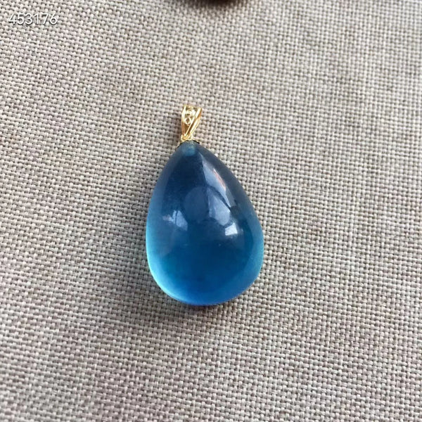 Blue Aquamarine Quartz Pendant-ToShay.org