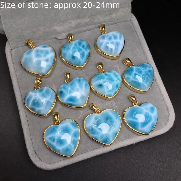 Blue Larimar Heart Pendant-ToShay.org