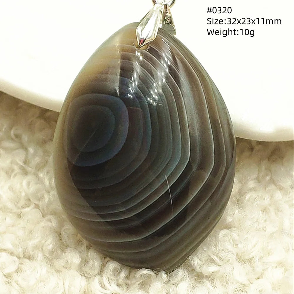Grey Brown Agate Pendant-ToShay.org