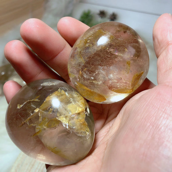 Smokey Quartz Palm Stones-ToShay.org