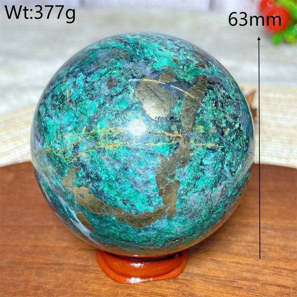 Green Jasper Pyrite Ball-ToShay.org