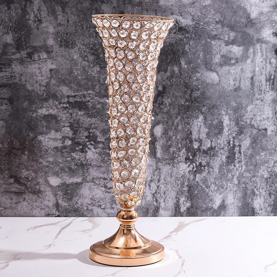 Crystal Bead Flower Vase-ToShay.org
