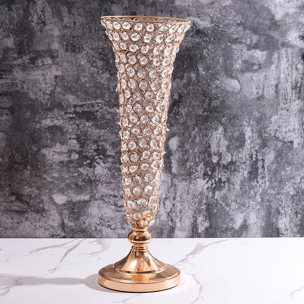 Crystal Bead Flower Vase-ToShay.org