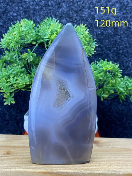 Blue Agate Geode Flame-ToShay.org
