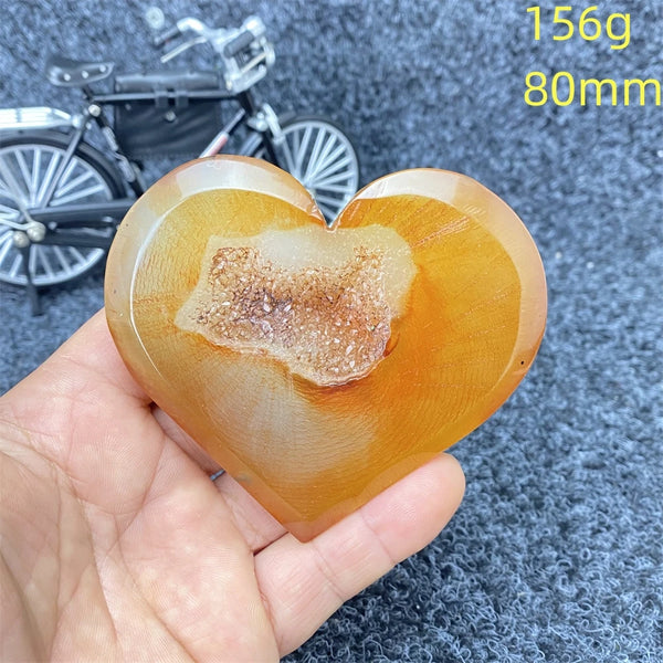 Red Agate Geode Heart-ToShay.org