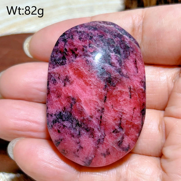Pink Rhodonite Palm Stone-ToShay.org