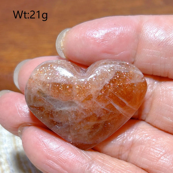 Orange Sunstone Heart-ToShay.org